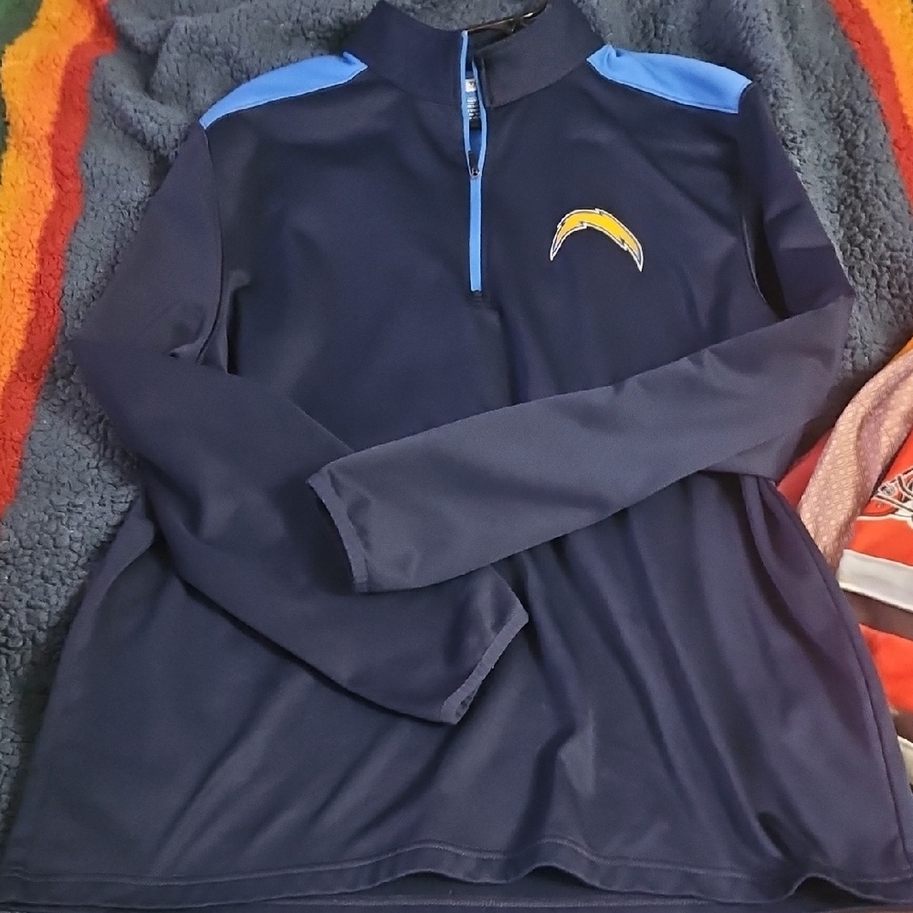 NFL Blue Zip Up Sweater with Performance Material